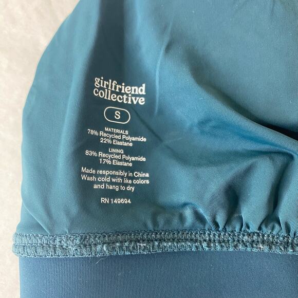 GIRLFRIEND COLLECTIVE Sea Palma Plunge Bikini Top Size Small - Picture 5 of 5